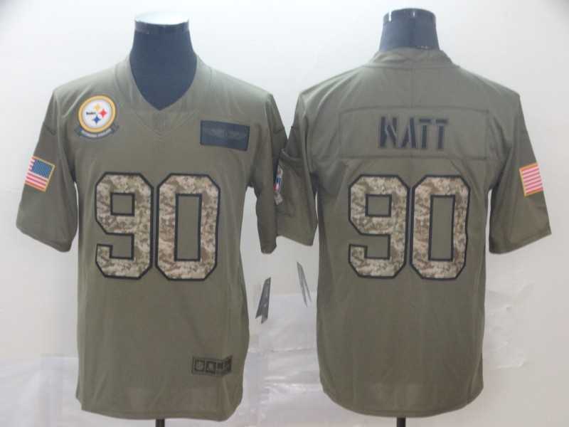 Nike Steelers 90 T.J. Watt 2019 Olive Camo Salute To Service Limited Jersey,We sell and wholesale Nike Steelers 90 T.J. Watt 2019 Olive Camo Salute To Service Limited Jersey on line form chian!